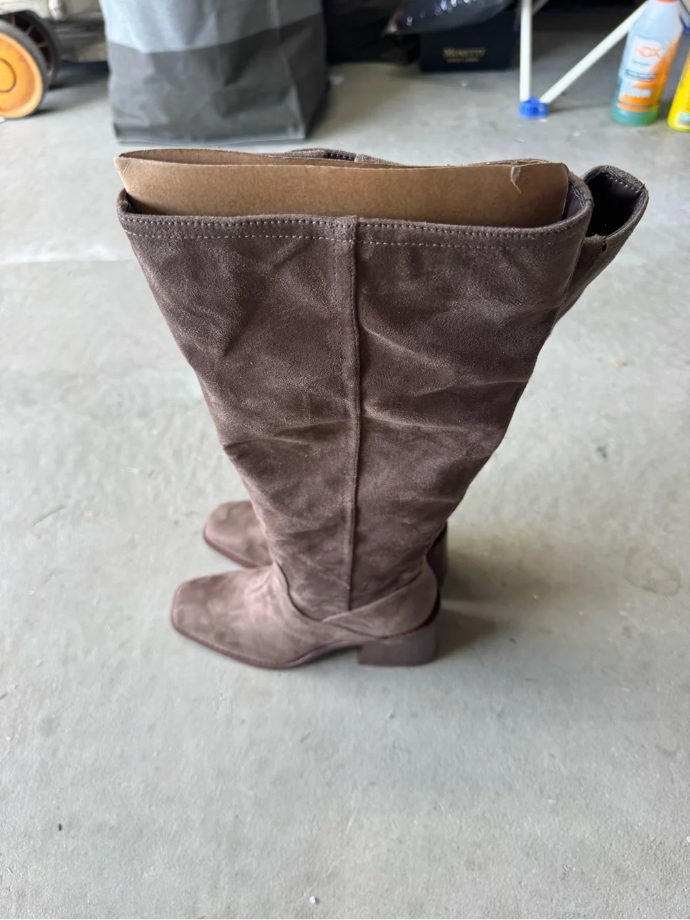 Kelly & Katie Symine Boot Block Heel Faux Suede 6.5 M New Knee High
